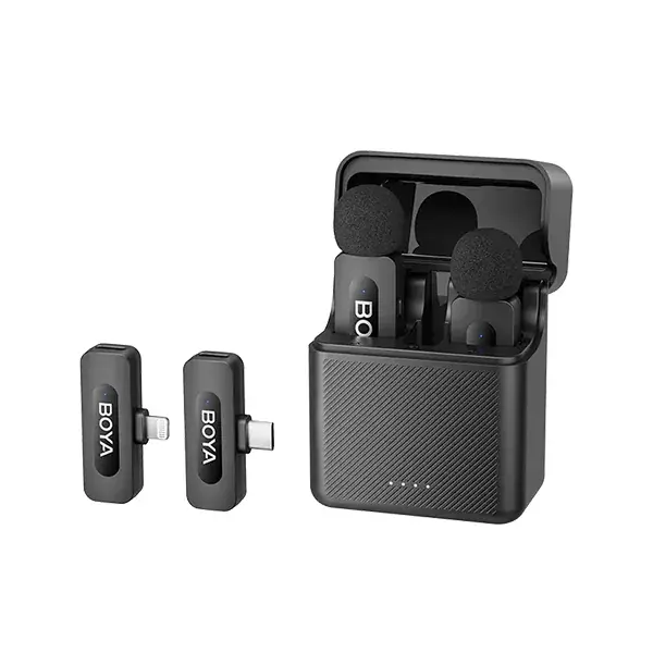 BOYA BY-V3 Combo 2.4GHz Dual-Channel Wireless Microphone System